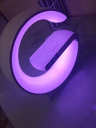 Ночник лампа Smart Light Sound Machine с беспроводной зарядкой Bluetooth колонкой G-Smart фото от покупателей 4