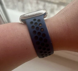 Силиконовый ремешок Fruct Nike Sport Band for Apple Watch 42/44/45/46/49 mm Black Gray фото от покупателей 18