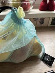 Багаторазові мішечки для продуктів Corgi bags набір з 4-х экомешочков Розмір М 27х30 різнокольорові фото від покупців 2