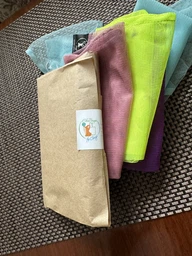 Багаторазовий еко мішок для продуктів Corgi bags мішечки з сітки розмір М 27х30 см блакитний