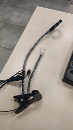 Кольцевая лампа Довжина USB-кабеля – 1,4 м на прищепке с держателем для телефона Черный (FG22) фото от покупателей 1