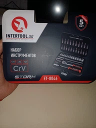 Набор инструментов Intertool STORM 1/4" Сr-V, 46 предметов (ET-8046) фото от покупателей 13