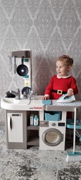 Интерактивный набор Smoby Toys 2 в 1 Тефаль Кухня+Правка со звуковым эффектом, утюгом и сушкой 87х64х100 см (311050) (3032163110507) фото от покупателей 4