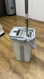 Швабра с ведром комплект для мытья полов EasyMop ручка с регулируемой длинной ведро с отжимом на 8л