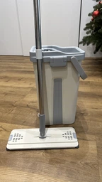 Швабра с ведром комплект для мытья полов EasyMop ручка с регулируемой длинной ведро с отжимом на 8л фото от покупателей 1