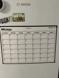 Магнітний планер A3 подарунок на День Матері комплект з 6 маркерами та 1 магнітною губкою, Aland Way 42*30 см білий 2100014 фото від покупців 5