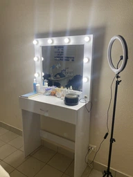 Кольцевая светодиодная цветная лампа RGB LED MJ33 Набор блогера селфи кольцо со штативом Мультиколор 33 см фото от покупателей 3