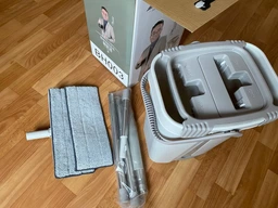 Набiр для прибирання швабра ледар з відром 12 л Scratch Cleaning Mop Expert R1 З віджимом і складною ручкою Змінні насадки з мікрофібри