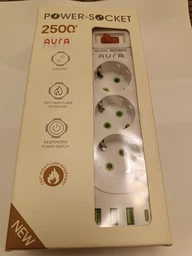 Сетевой фильтр-удлинитель Aura Energy на 3 розетки, 3 USB-A + USB-C (PD) 2 м Black (AUEMFP33PD2MB) фото от покупателей 13