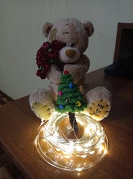 Гирлянда светодиодная нить капля росы 10м на батарейках и USB желтая Dazzle Bright + ПОДАРОК Пульт управления, батарейки