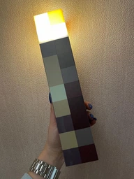 Факел Майнкрафт ночник Minecraft светильник игрушка лампа LED на аккумуляторе USB светодиодная фото от покупателей 12