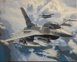 Картина по номерам Kontur 40×50 см. Самолет F-16 DS0478 фото от покупателей 1
