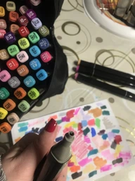 Набор скетч маркеры 48 цветов для рисования и дизайна двусторонних маркеров на спиртовой основе фото от покупателей 1