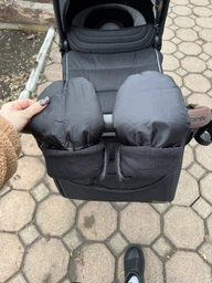 Муфта рукавички раздельные на коляску для рук на флисе BAVO HandMuff Черные фото от покупателей 4