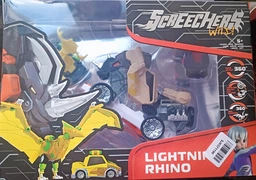 Машинка-трансформер Скричер Screechers Wild LIGHTNING RHINO S4 L3 - Лайтнінг Райно (EU685303) (6900007301039)