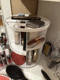 Органайзер для косметики 360 Rotation Cosmetic Organizer Белый фото от покупателей 3