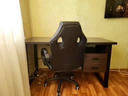 Письменный стол с ящиками Ferrum-decor Оскар 750x1400x700 металл Черный ДСП Бетон 16 мм (OSK0070)