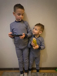 Піжама для хлопчика в синю дрібну смужку ArDoMi 128 см(7-8р) (13125-1)