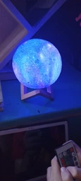 Нічник світильник галактика місяць 3D Великий 15 см Light на підставці