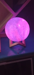Нічник світильник галактика місяць 3D Великий 15 см Light на підставці фото від покупців 6