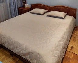 Покрывало Sonex Bora Bora двустороннее 220x240 + Наволочка 50x70 2 шт Коричневое с серым (SO102399) фото от покупателей 4