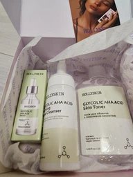 Набор косметики Hollyskin Glycolic AHA Acid Basic Care 3 шт (4820200410470) фото от покупателей 1
