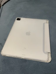 Силиконовый чехол обложка Transparent + Pencil Holder BBM1 для iPad Pro 12.9’’ 2020 Морской Синий