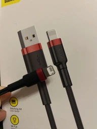 Кабель Baseus Cafule Cable Lightning – USB 1.0 м 2 A Red/Black (CALKLF-B19) фото от покупателей 3
