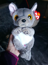 Мягкая игрушка TY Beanie Bellies Серый пес Wilfred (40596) (8421405961)