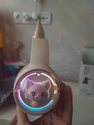 Дитячі ігрові бездротові навушники Onikuma B5 c RGB підсвічуванням та вбудованим мікрофоном Бежевий фото від покупців 5