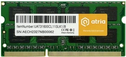 Пам'ять SO-DIMM, DDR3, 8Gb, 1600 MHz, Atria, 1.35V (UAT31600CL11SLK1/8) фото от покупателей 15
