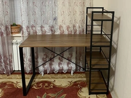 Письменный стол Ferrum-decor Серии Конект c этажеркой 75x120x60 черный ДСП Дуб Сан-Марино 16мм (XK00182) фото от покупателей 1