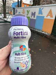 Ентеральне харчування Nutricia Fortini Фортіні з харчовими волокнами з нейтральним смаком для спеціальних медичних цілей для дітей від 1 року 200 мл (8716900550034) фото від покупців 6
