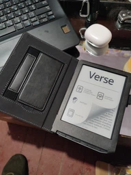 Чохол PocketBook 629 Verse Mist Grey з ремінцем для руки та підставкою чорний – обкладинка на Покетбук (7706839) фото від покупців 7