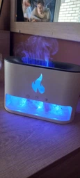 Зволожувач повітря з ефектом полум'я і з гімалайською сіллю 3в1 RGB Чорний фото від покупців 2