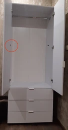 Шкаф для одежды Doros Гелар 2 ДСП 77.5х49.5х203.4 Графит/Графит (80737023) фото от покупателей 7
