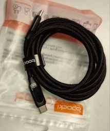 Кабель зарядний Toocki Type-C Power Delivery Fast Charge PD, QC3.0 100W з дисплеєм швидка зарядка 1 метр Black фото від покупців 6