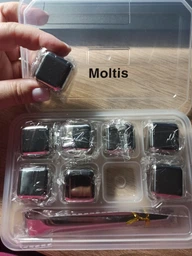 Сталеві кубики для віскі та інших напоїв Moltis Whiskey Stones SILVER 6 шт + щипці 10052 фото від покупців 2