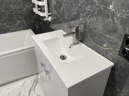 Тумба напольная RJ Atlas RJFU005-15GR серая 80 см с умывальником Jenor RZJ815 фото от покупателей 10