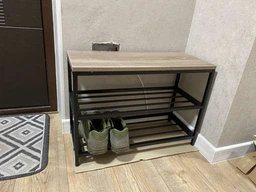 Банкетка універсальна Ferrum-decor Слайм 45x63x26 чорний ДСП Сосна Кембра 16мм (XK00006) фото від покупців 3