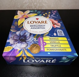 Чорний чай Lovare Асорті Бергамот у пакетиках 32шт фото от покупателей 7