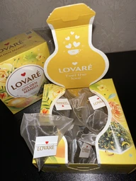 Зеленый китайский чай Lovare Golden Mango в пирамидках 15 шт по 2г фото от покупателей 1