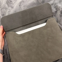 Чохол конверт на магніті для ноутбука або планшета з екошкіри для Macbook Air Pro 13 Cірий фото від покупців 5