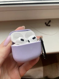 Силіконовий футляр з мікрофіброю для навушників Airpods 3 Сірий / Stone фото від покупців 2