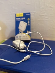 Швидка зарядка для iPhone 8/X/11/12/13/14 Комплект Кабель Type-C Lighting Блок живлення USB-C (Type-C) + USB Hoco 18W White фото від покупців 12
