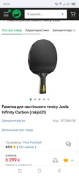 Ракетка для настольного тенниса Joola Infinity Carbon (54207) фото от покупателей 1