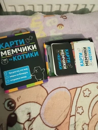 Настільна гра Карти мемчики та котики Strateg 30729 розважальна патріотична фото від покупців 2