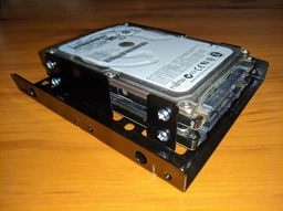 Фрейм-переходник Maiwo для установки 2x2.5" HDD/SSD в 3.5" отсек, металл, черный (K11) фото от покупателей 3
