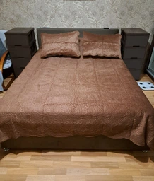 Красиве покривало на ліжко диван, покривало євро на ліжко диван, покривало на ліжко диван двоспальне Салатове (P-C9) фото від покупців 6
