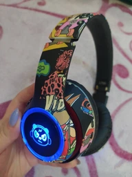 Беспроводные наушники Headset I750 – LED-подсветка, Bluetooth, MicroSD, FM-радио Черные фото от покупателей 5